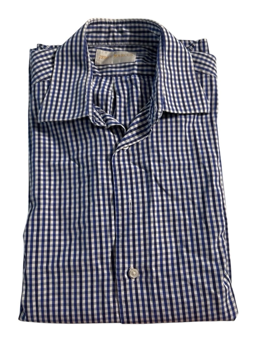 Classic Blue and White Gingham Men’s casual button down shirts